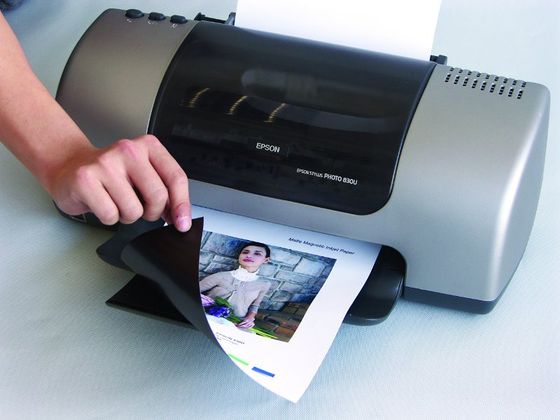 Magnetická fólie do inkoustových tiskáren, bílá lesklá FOTO